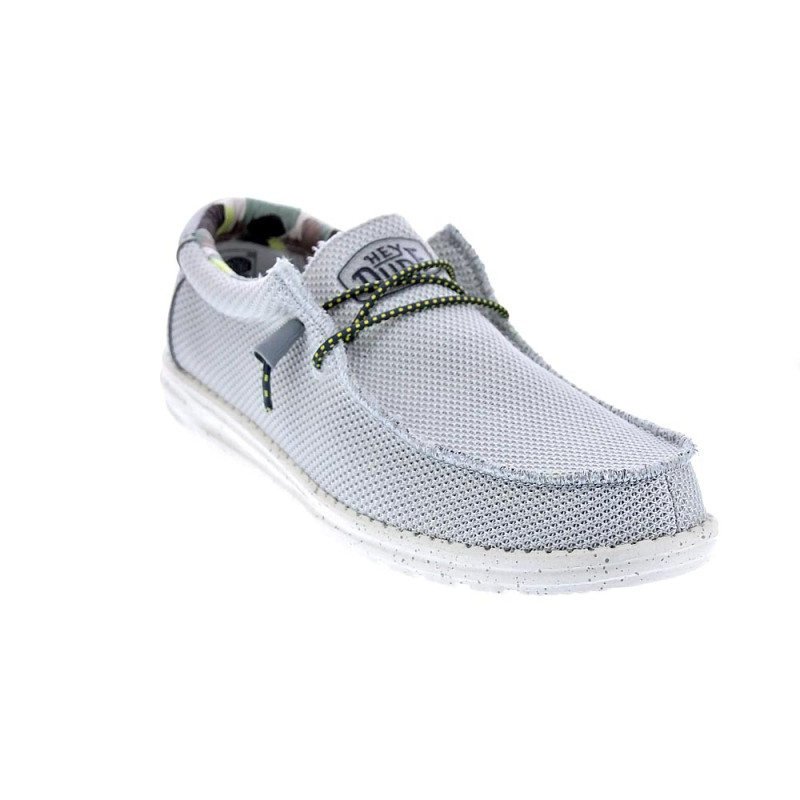 Mocasines Hey Dude zapatos Hombre modelo Wally Sox Triple Needle Blanco 