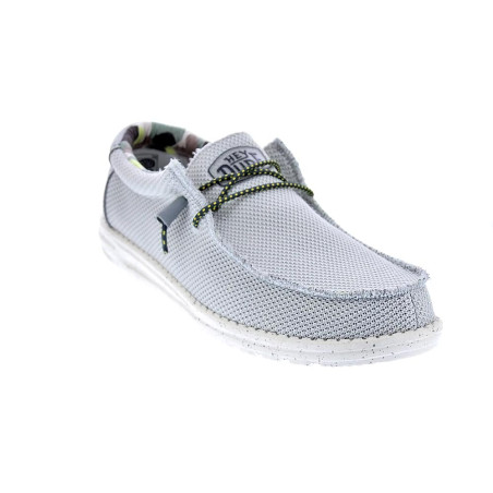 Mocasines Hey Dude zapatos Hombre modelo Wally Sox Triple Needle Blanco 