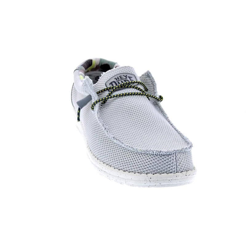 Mocasines Hey Dude zapatos Hombre modelo Wally Sox Triple Needle Blanco 