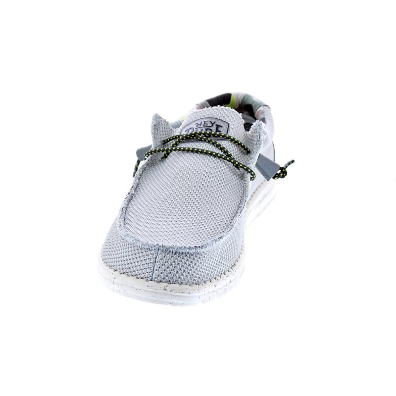 Mocasines Hey Dude zapatos Hombre modelo Wally Sox Triple Needle Blanco 