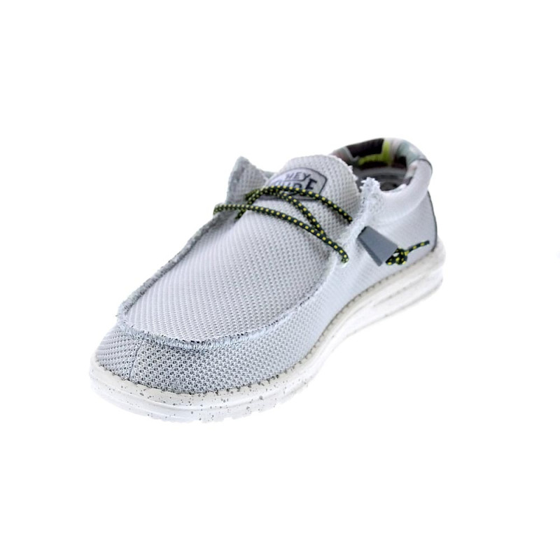Mocasines Hey Dude zapatos Hombre modelo Wally Sox Triple Needle Blanco 