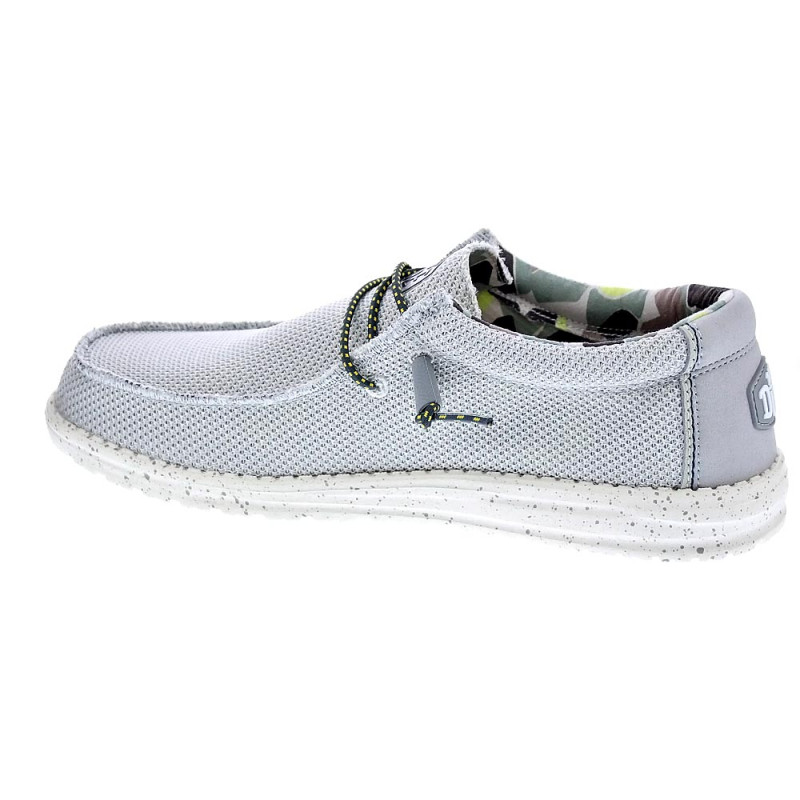 Mocasines Hey Dude zapatos Hombre modelo Wally Sox Triple Needle Blanco 
