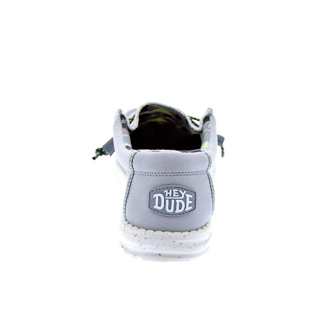 Mocasines Hey Dude zapatos Hombre modelo Wally Sox Triple Needle Blanco 