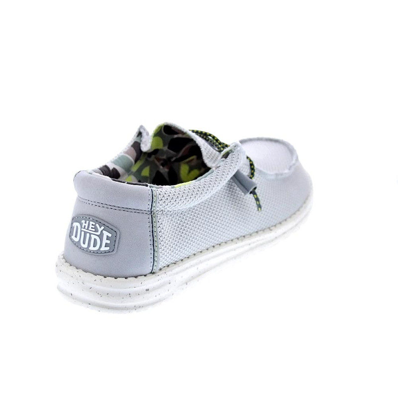 Mocasines Hey Dude zapatos Hombre modelo Wally Sox Triple Needle Blanco 
