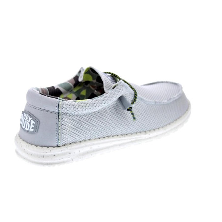 Mocasines Hey Dude zapatos Hombre modelo Wally Sox Triple Needle Blanco 