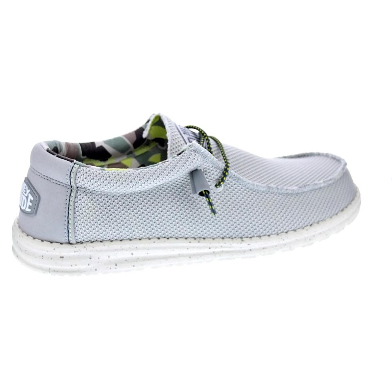 Mocasines Hey Dude zapatos Hombre modelo Wally Sox Triple Needle Blanco 