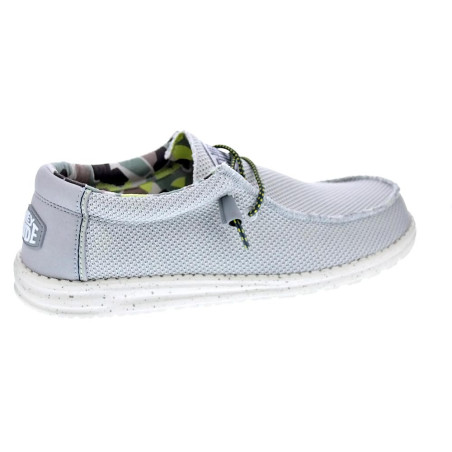 Mocasines Hey Dude zapatos Hombre modelo Wally Sox Triple Needle Blanco 