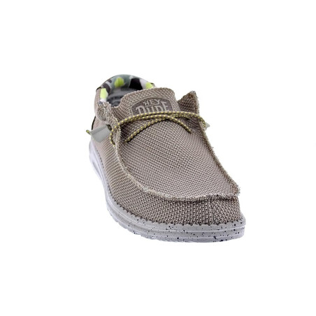 Mocasines Hey Dude zapatos Hombre modelo Wally Sox Triple Needle Beige 