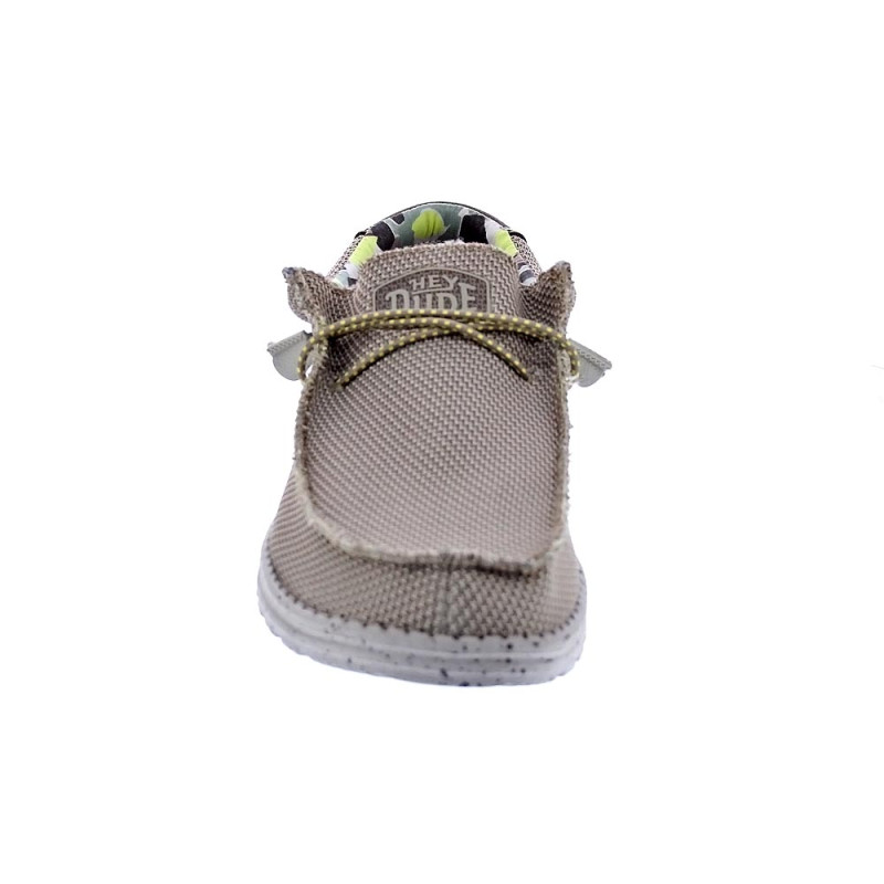 Mocasines Hey Dude zapatos Hombre modelo Wally Sox Triple Needle Beige 