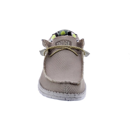 Mocasines Hey Dude zapatos Hombre modelo Wally Sox Triple Needle Beige 