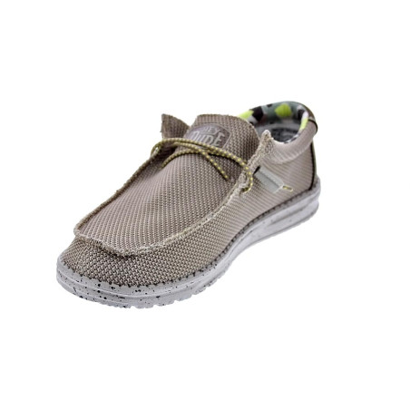Mocasines Hey Dude zapatos Hombre modelo Wally Sox Triple Needle Beige 