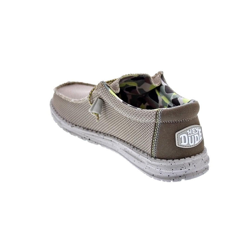 Mocasines Hey Dude zapatos Hombre modelo Wally Sox Triple Needle Beige 