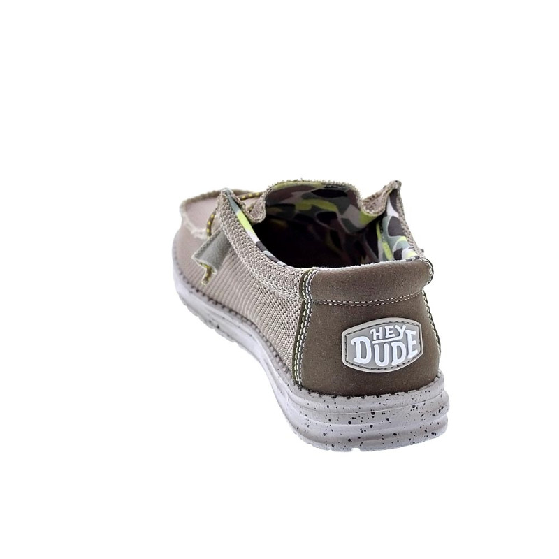 Mocasines Hey Dude zapatos Hombre modelo Wally Sox Triple Needle Beige 