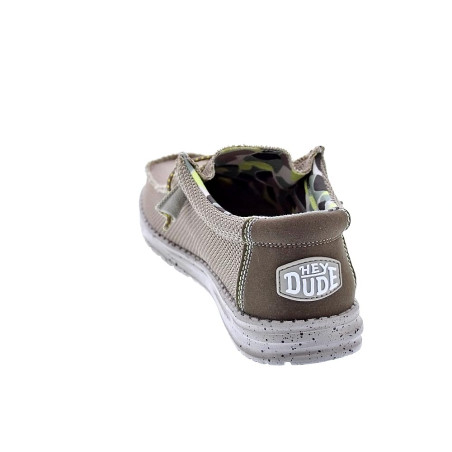 Mocasines Hey Dude zapatos Hombre modelo Wally Sox Triple Needle Beige 
