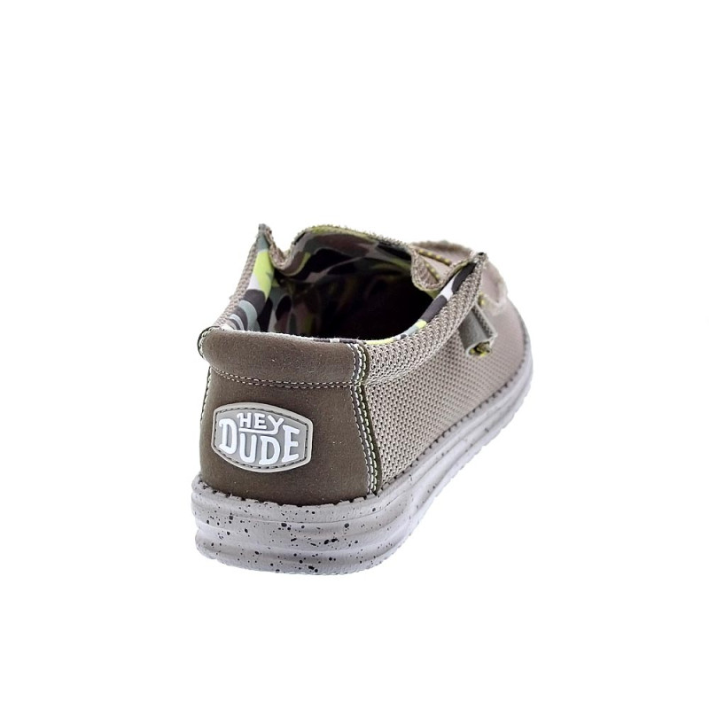Mocasines Hey Dude zapatos Hombre modelo Wally Sox Triple Needle Beige 