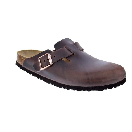 Zuecos Birkenstock zapatos Hombre modelo Boston Marrón 