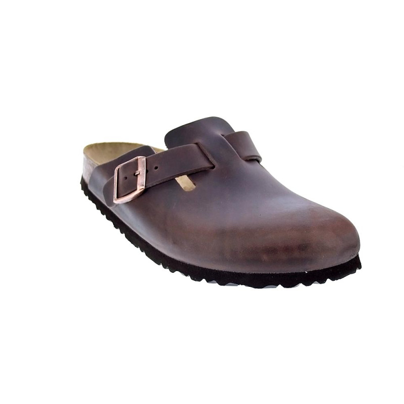 Zuecos Birkenstock zapatos Hombre modelo Boston Marrón 