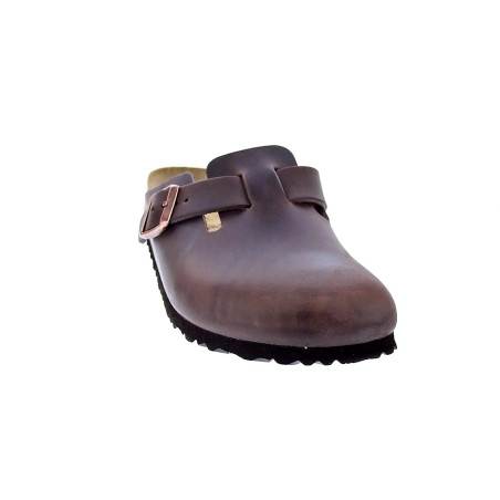 Zuecos Birkenstock zapatos Hombre modelo Boston Marrón 