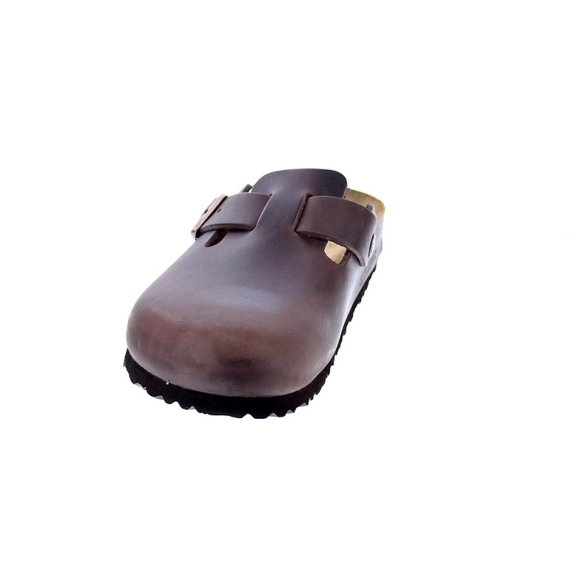 Zuecos Birkenstock zapatos Hombre modelo Boston Marrón 
