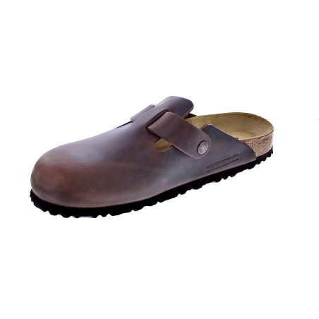 Zuecos Birkenstock zapatos Hombre modelo Boston Marrón 
