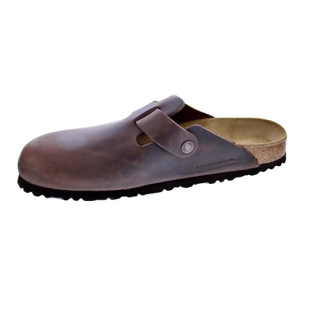 Zuecos Birkenstock zapatos Hombre modelo Boston Marrón 