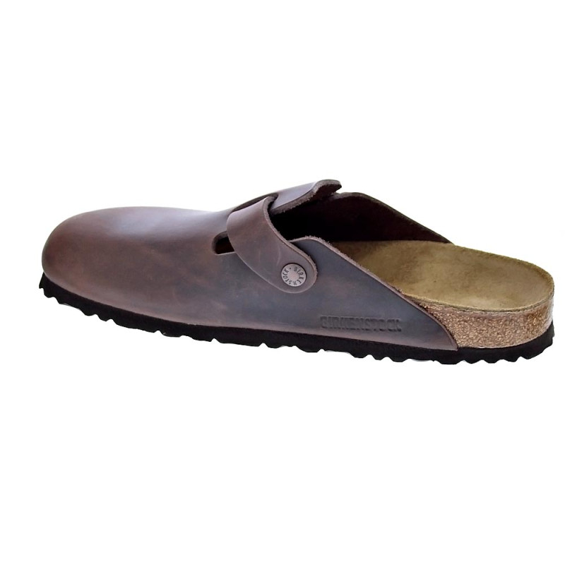 Zuecos Birkenstock zapatos Hombre modelo Boston Marrón 