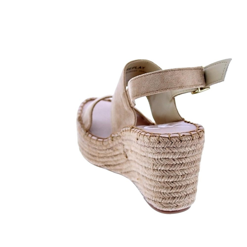 Sandalias Replay zapatos Mujer modelo Susan Micro Met Beige 