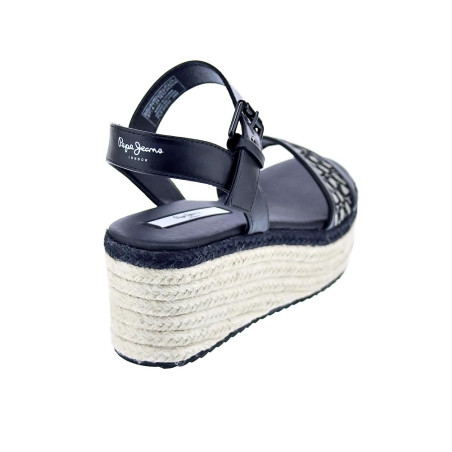 Sandalias Pepe Jeans zapatos Mujer modelo Witney Jacquard Negro 