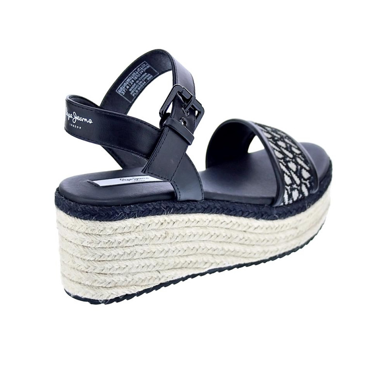 Sandalias Pepe Jeans zapatos Mujer modelo Witney Jacquard Negro 