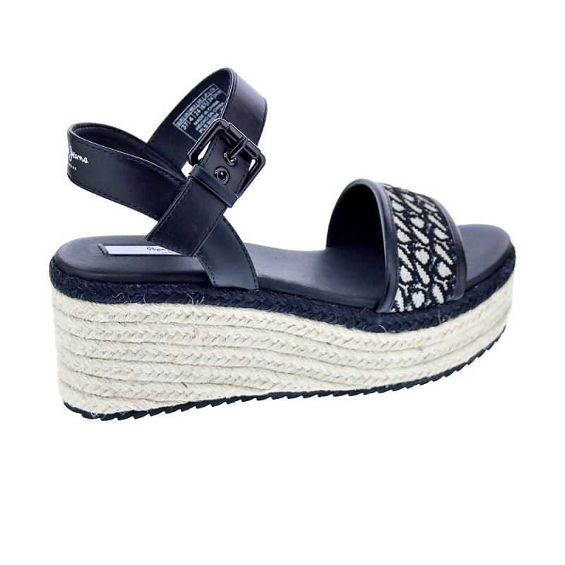 Sandalias Pepe Jeans zapatos Mujer modelo Witney Jacquard Negro 