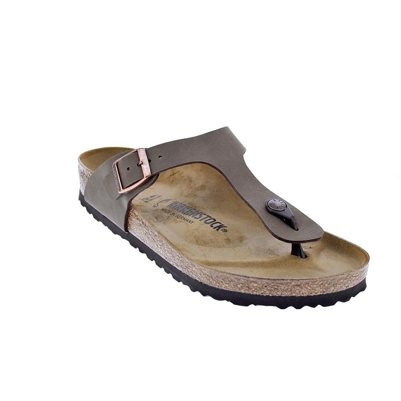 Chanclas Birkenstock zapatos Hombre modelo Gizeh Marrón 
