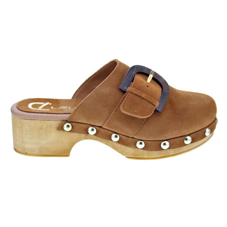 Zuecos Claudia zapatos Mujer modelo Saura Marrón 