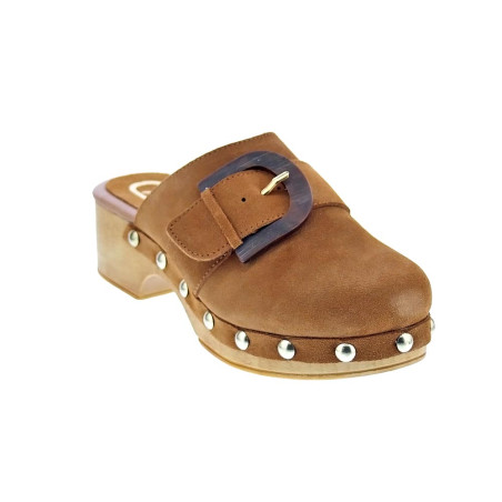 Zuecos Claudia zapatos Mujer modelo Saura Marrón 