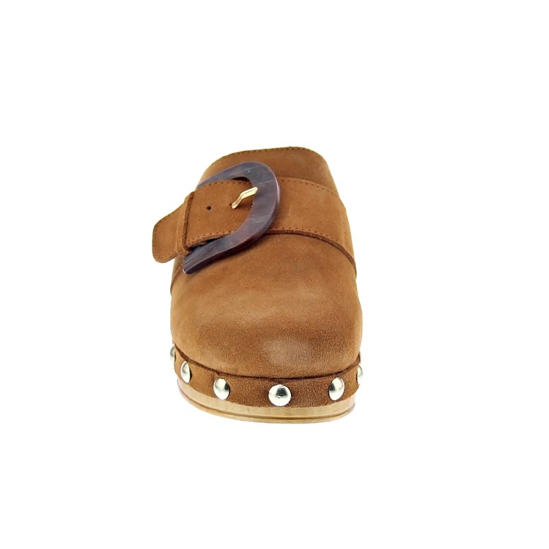 Zuecos Claudia zapatos Mujer modelo Saura Marrón 