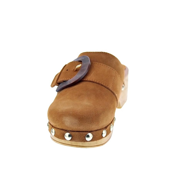 Zuecos Claudia zapatos Mujer modelo Saura Marrón 