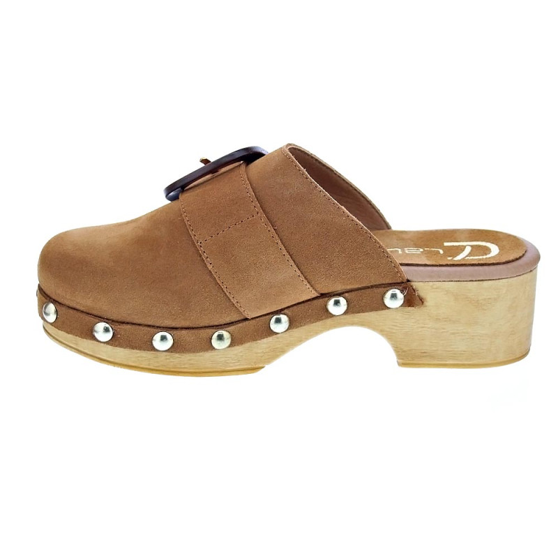 Zuecos Claudia zapatos Mujer modelo Saura Marrón 