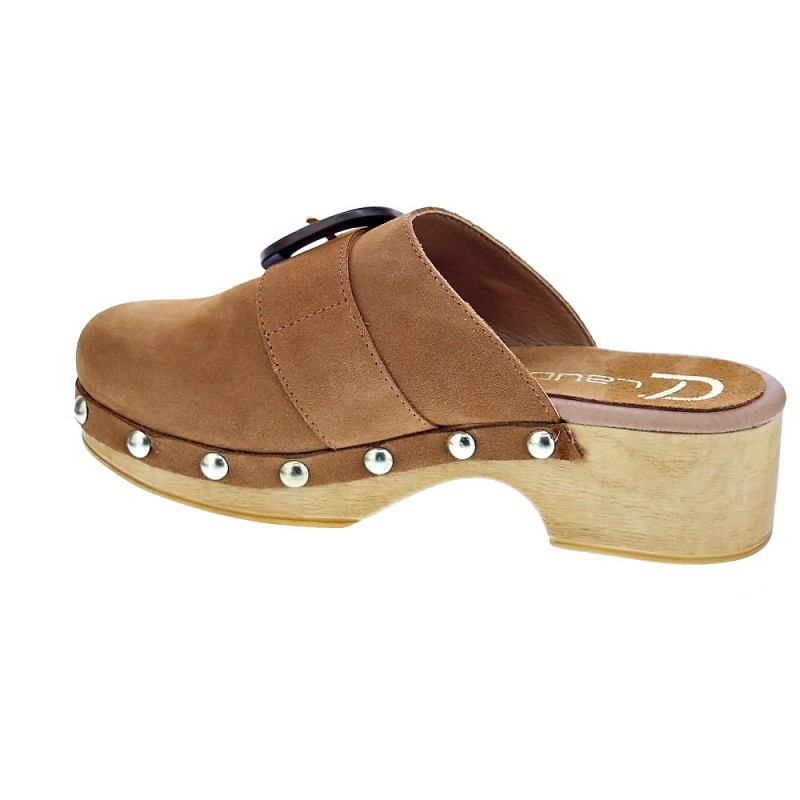 Zuecos Claudia zapatos Mujer modelo Saura Marrón 