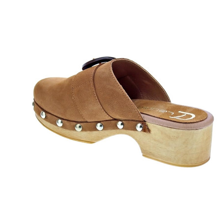 Zuecos Claudia zapatos Mujer modelo Saura Marrón 