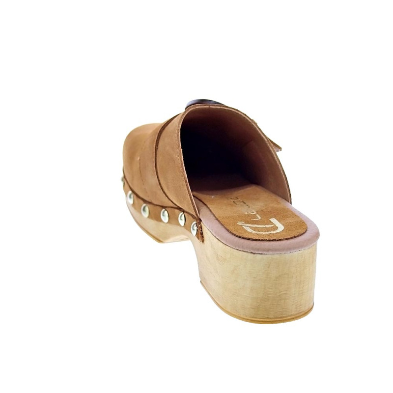 Zuecos Claudia zapatos Mujer modelo Saura Marrón 