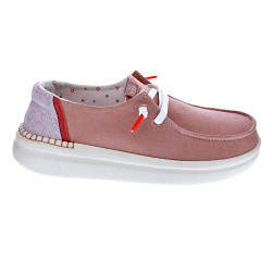 Mocasines Hey Dude zapatos Mujer modelo Wendy Rise Rosa Elástico