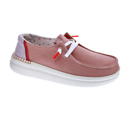 Mocasines Hey Dude zapatos Mujer modelo Wendy Rise Rosa Elástico 2