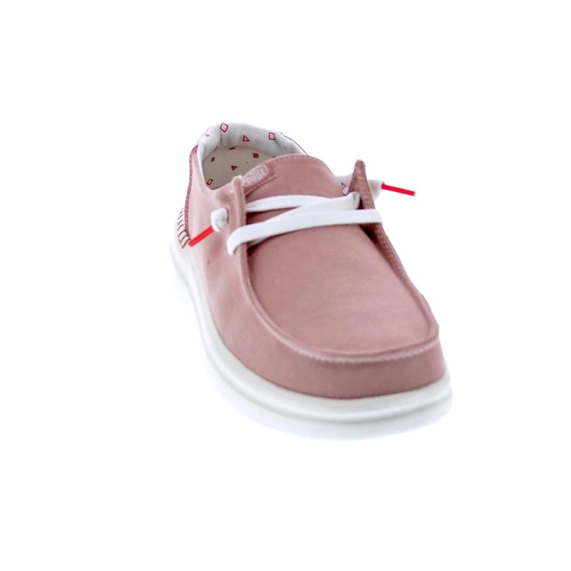Mocasines Hey Dude zapatos Mujer modelo Wendy Rise Rosa Elástico
