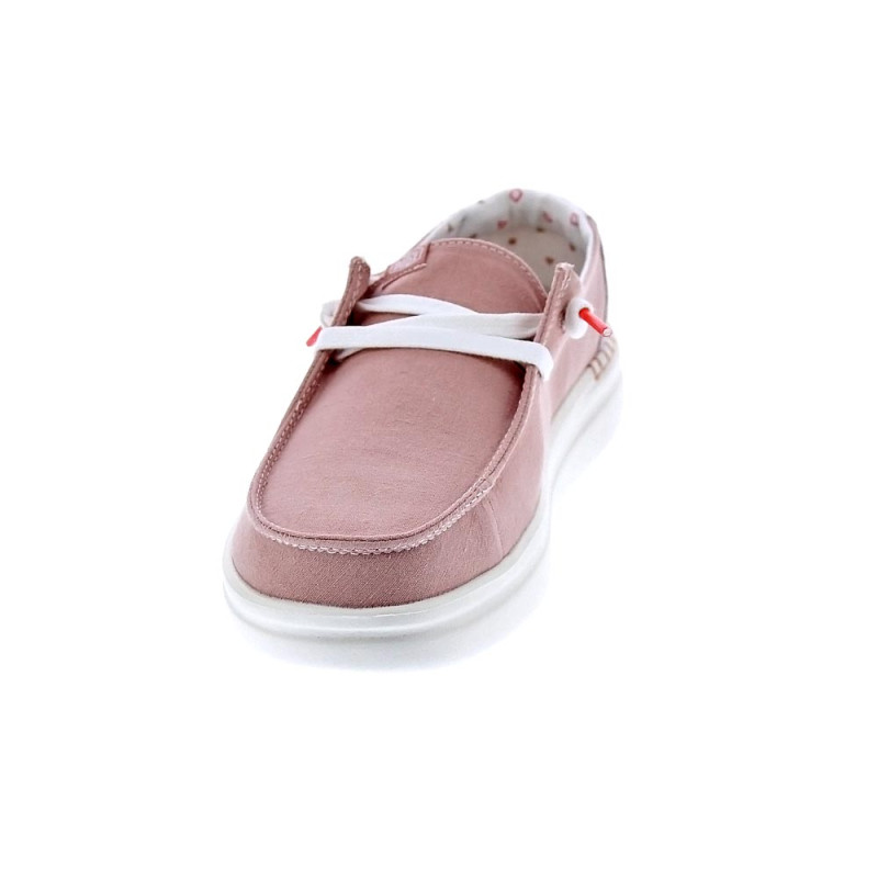 Mocasines Hey Dude zapatos Mujer modelo Wendy Rise Rosa Elástico