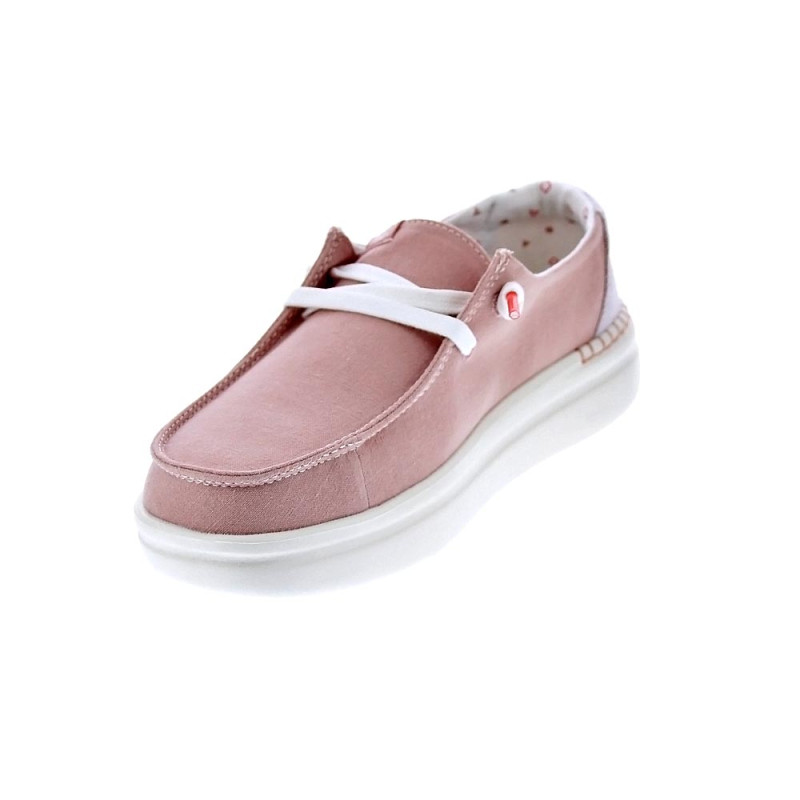 Mocasines Hey Dude zapatos Mujer modelo Wendy Rise Rosa Elástico