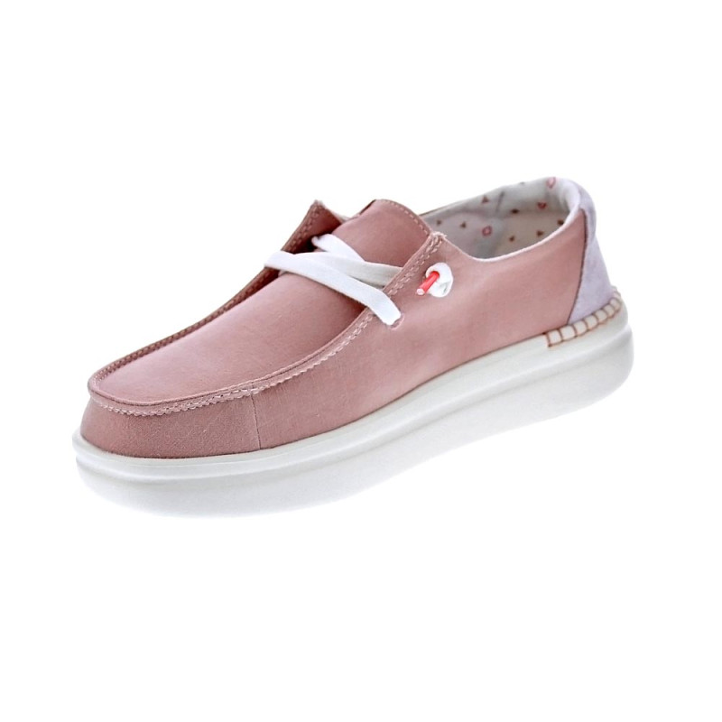 Mocasines Hey Dude zapatos Mujer modelo Wendy Rise Rosa Elástico