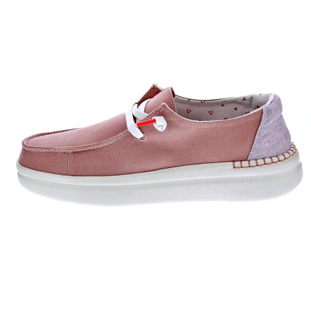 Mocasines Hey Dude zapatos Mujer modelo Wendy Rise Rosa Elástico
