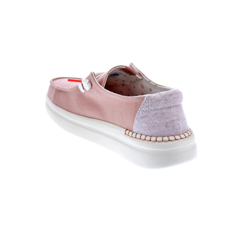 Mocasines Hey Dude zapatos Mujer modelo Wendy Rise Rosa Elástico