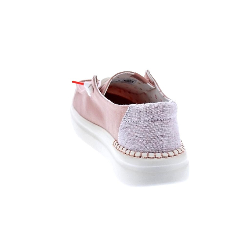 Mocasines Hey Dude zapatos Mujer modelo Wendy Rise Rosa Elástico