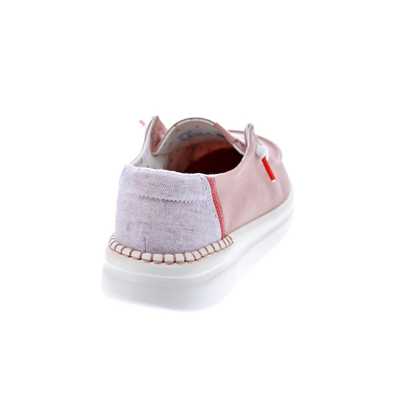 Mocasines Hey Dude zapatos Mujer modelo Wendy Rise Rosa Elástico