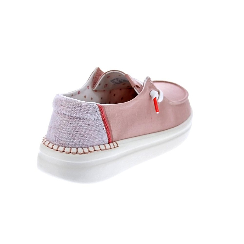 Mocasines Hey Dude zapatos Mujer modelo Wendy Rise Rosa Elástico